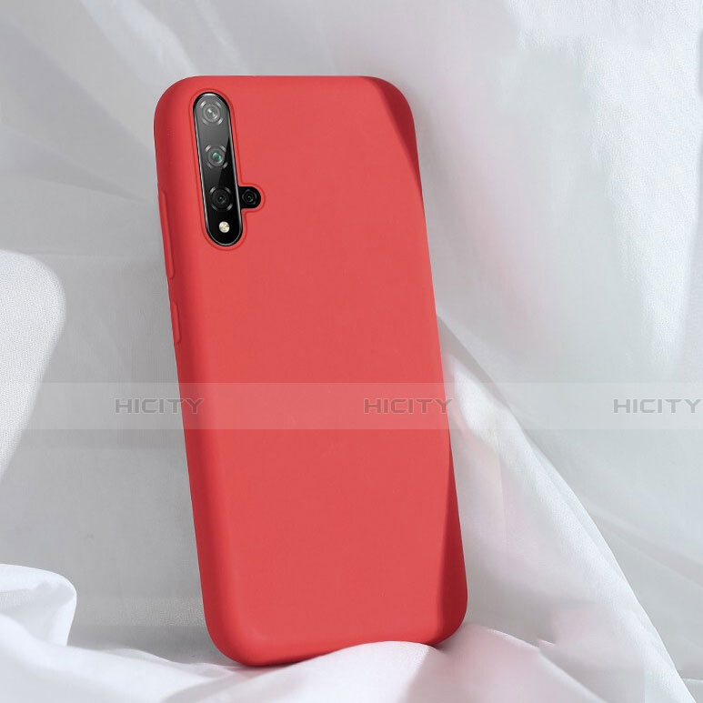 Custodia Silicone Ultra Sottile Morbida 360 Gradi Cover C03 per Huawei Nova 5 Rosso