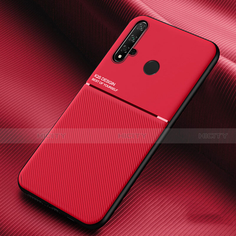 Custodia Silicone Ultra Sottile Morbida 360 Gradi Cover C03 per Huawei Nova 5i Rosso