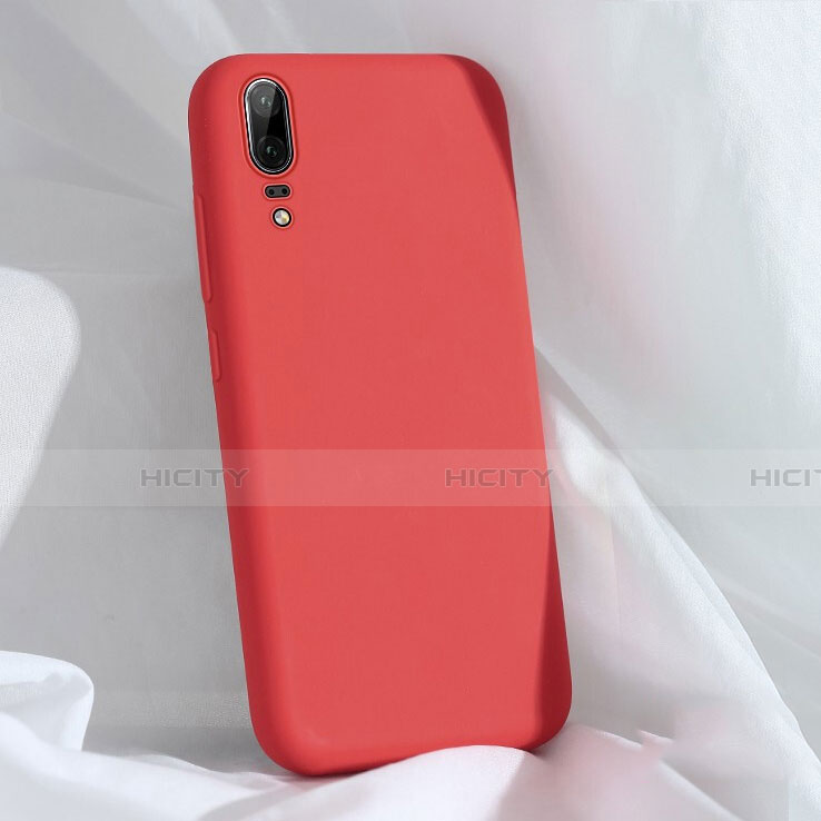 Custodia Silicone Ultra Sottile Morbida 360 Gradi Cover C03 per Huawei P20 Rosso