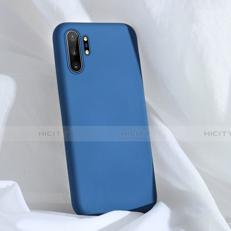 Custodia Silicone Ultra Sottile Morbida 360 Gradi Cover C03 per Samsung Galaxy Note 10 Plus Blu