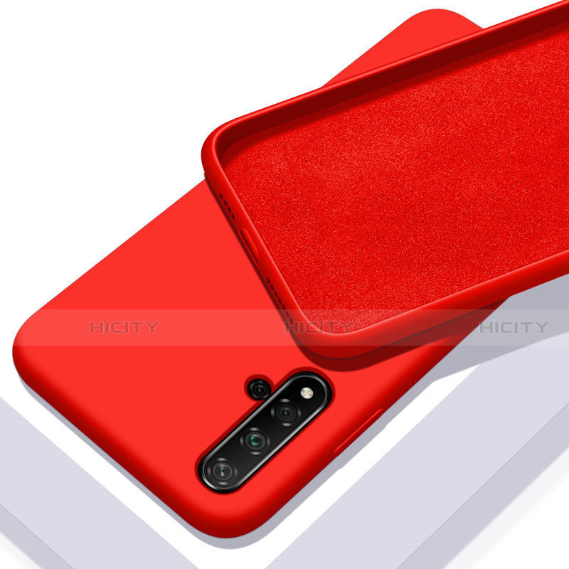 Custodia Silicone Ultra Sottile Morbida 360 Gradi Cover C04 per Huawei Nova 5 Rosso