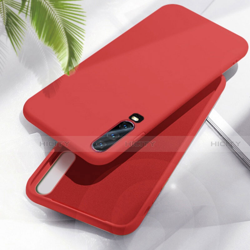 Custodia Silicone Ultra Sottile Morbida 360 Gradi Cover C04 per Huawei P30 Rosso