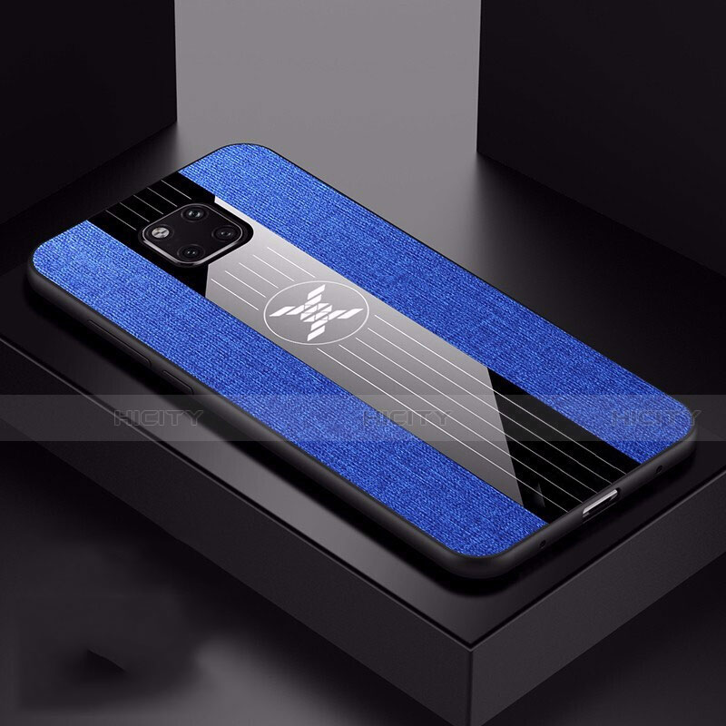 Custodia Silicone Ultra Sottile Morbida 360 Gradi Cover C05 per Huawei Mate 20 Pro Blu