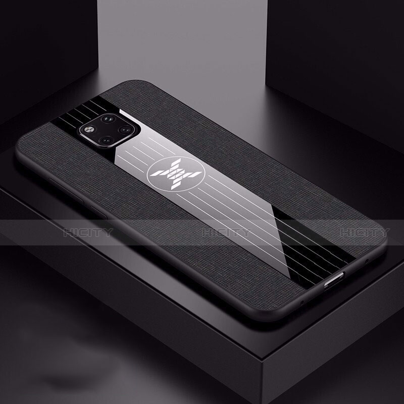 Custodia Silicone Ultra Sottile Morbida 360 Gradi Cover C05 per Huawei Mate 20 Pro Nero