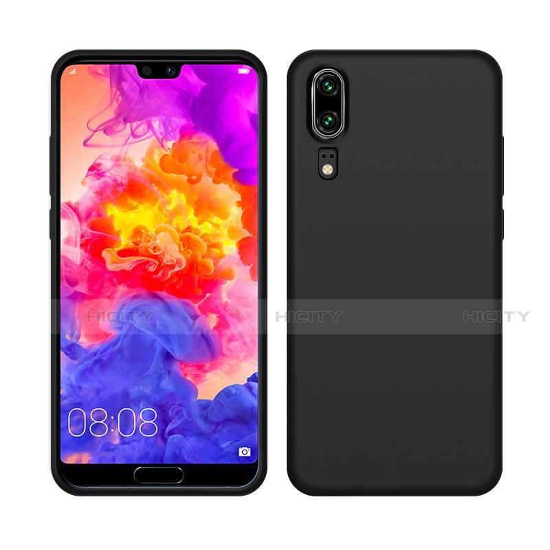 Custodia Silicone Ultra Sottile Morbida 360 Gradi Cover C05 per Huawei P20 Nero