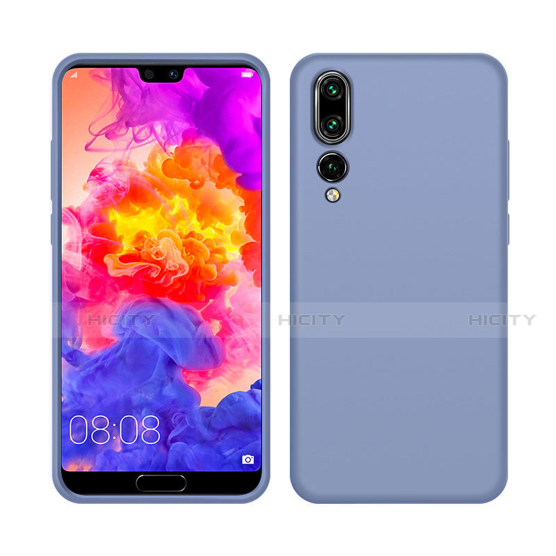 Custodia Silicone Ultra Sottile Morbida 360 Gradi Cover C05 per Huawei P20 Pro Grigio