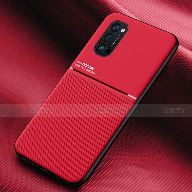 Custodia Silicone Ultra Sottile Morbida 360 Gradi Cover C05 per Oppo Reno4 Pro 5G Rosso