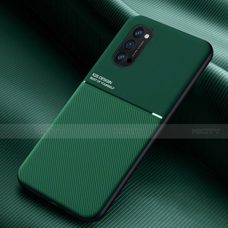 Custodia Silicone Ultra Sottile Morbida 360 Gradi Cover C05 per Oppo Reno4 Pro 5G Verde