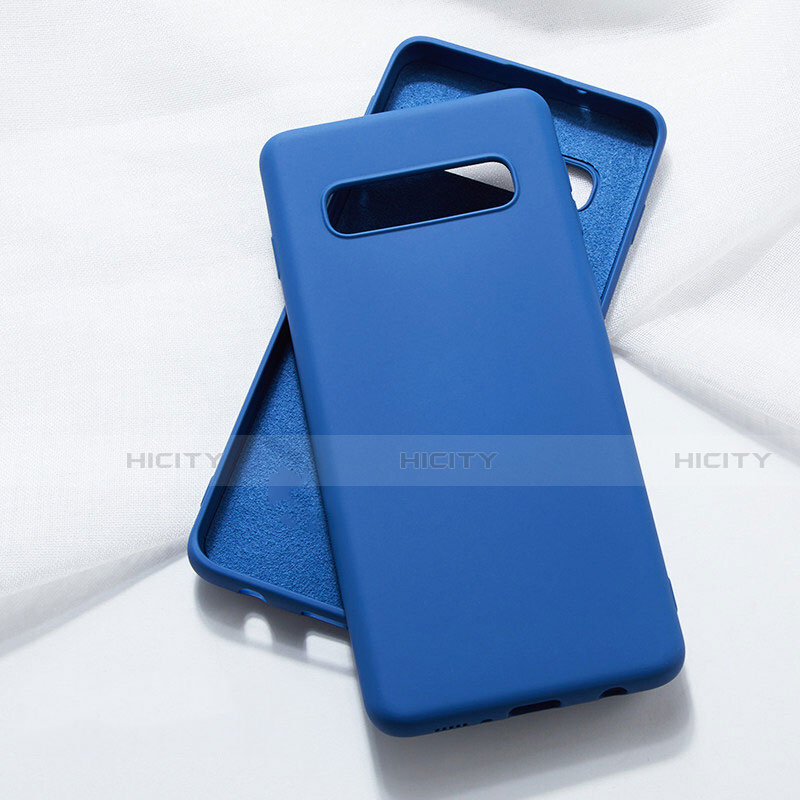Custodia Silicone Ultra Sottile Morbida 360 Gradi Cover C05 per Samsung Galaxy S10 Blu