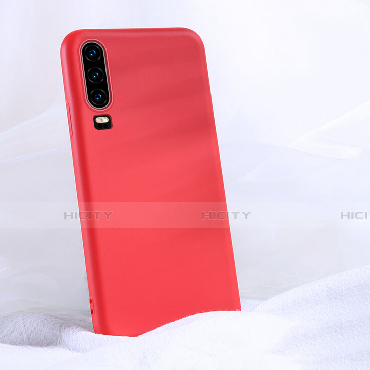 Custodia Silicone Ultra Sottile Morbida 360 Gradi Cover C06 per Huawei P30 Rosso