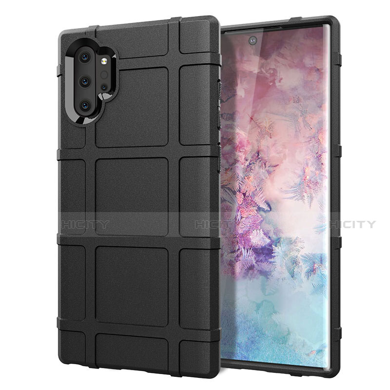 Custodia Silicone Ultra Sottile Morbida 360 Gradi Cover C06 per Samsung Galaxy Note 10 Plus Nero