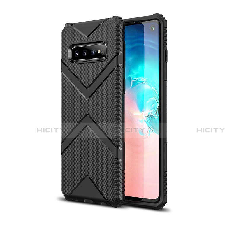 Custodia Silicone Ultra Sottile Morbida 360 Gradi Cover C06 per Samsung Galaxy S10 5G Nero