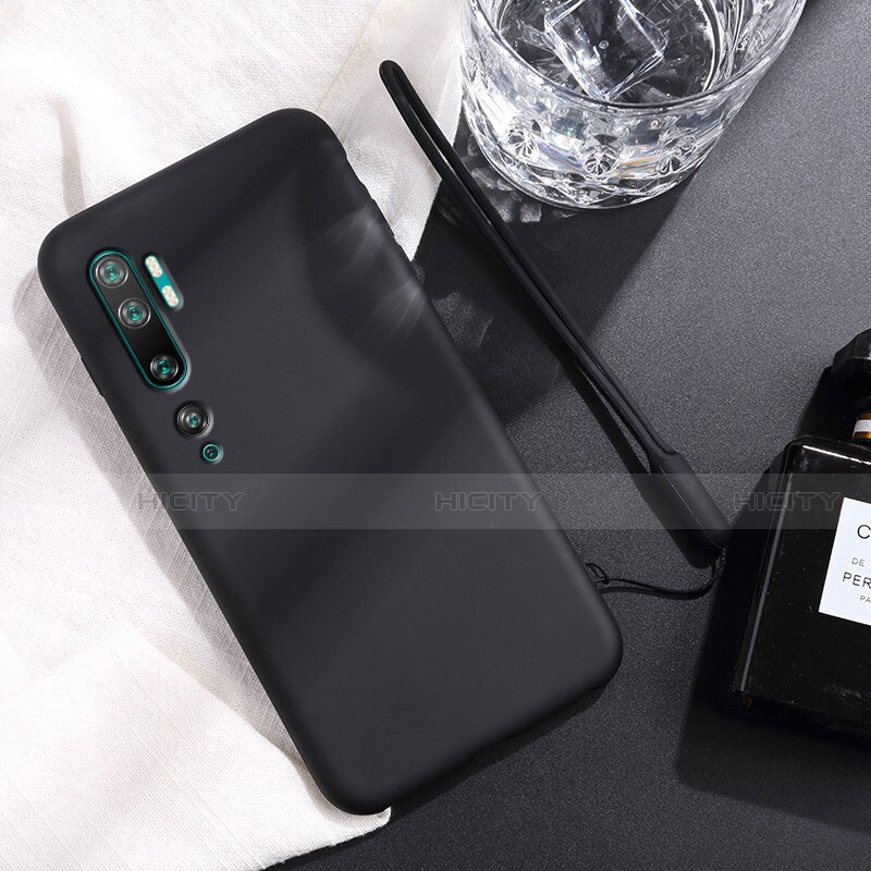 Custodia Silicone Ultra Sottile Morbida 360 Gradi Cover C06 per Xiaomi Mi Note 10 Pro Nero