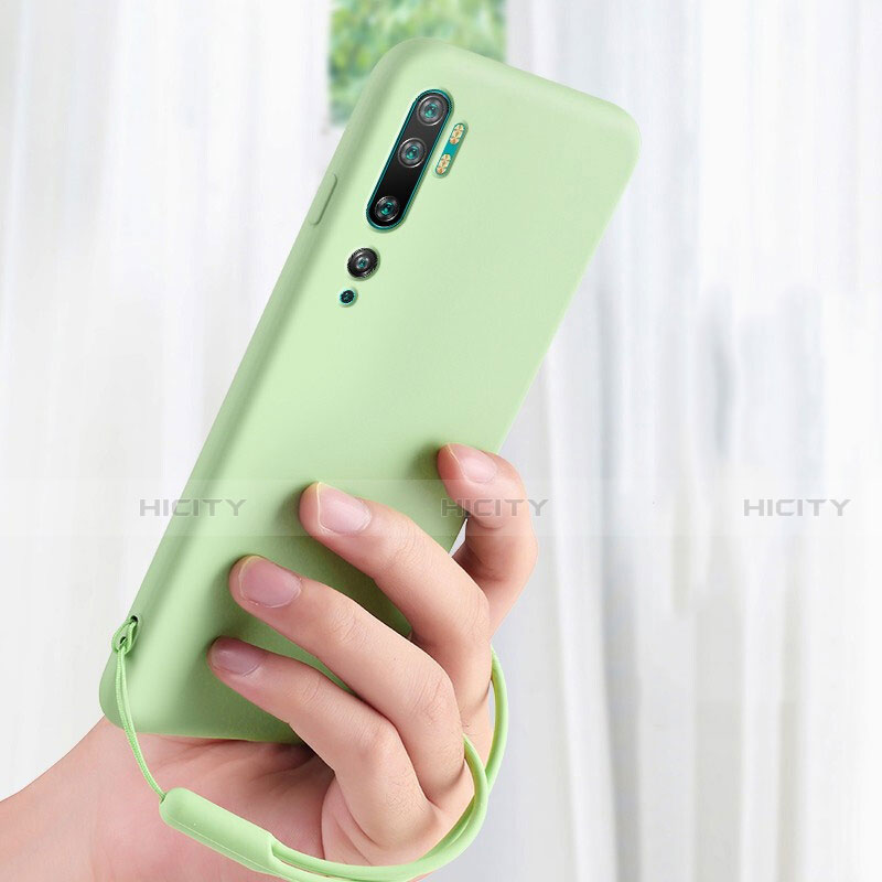 Custodia Silicone Ultra Sottile Morbida 360 Gradi Cover C06 per Xiaomi Mi Note 10 Verde