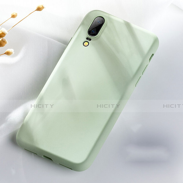 Custodia Silicone Ultra Sottile Morbida 360 Gradi Cover C08 per Huawei P20 Verde