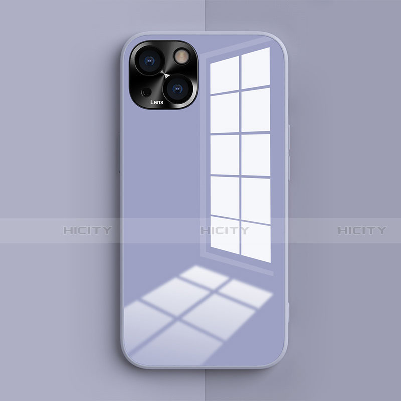 Custodia Silicone Ultra Sottile Morbida 360 Gradi Cover G01 per Apple iPhone 13 Mini Grigio Lavanda
