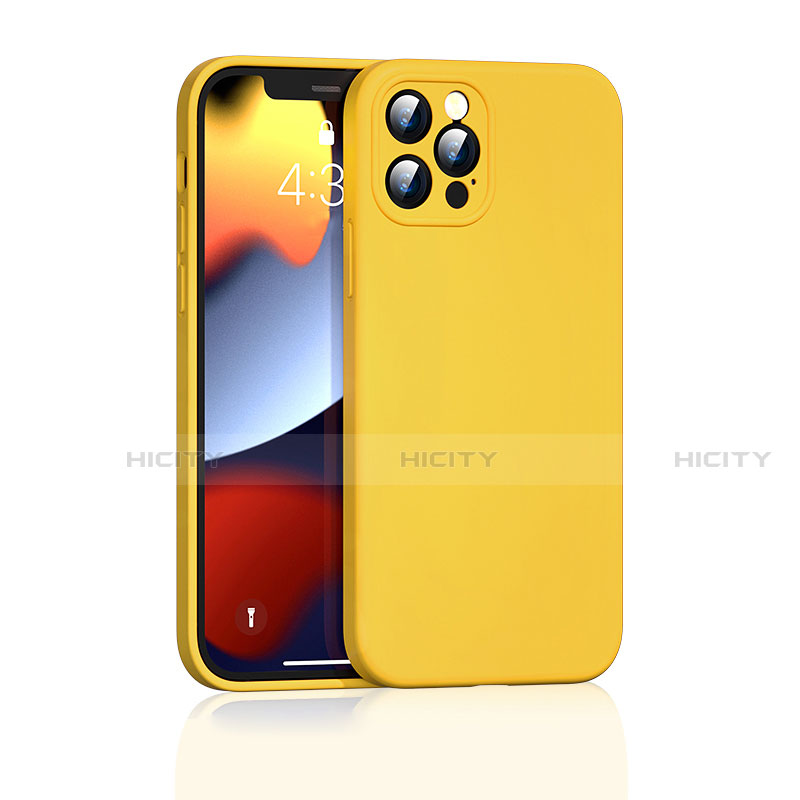 Custodia Silicone Ultra Sottile Morbida 360 Gradi Cover G01 per Apple iPhone 13 Pro Max Giallo