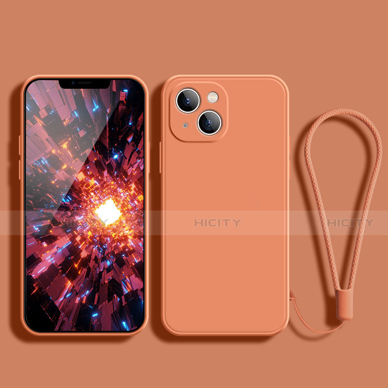 Custodia Silicone Ultra Sottile Morbida 360 Gradi Cover G02 per Apple iPhone 13 Arancione