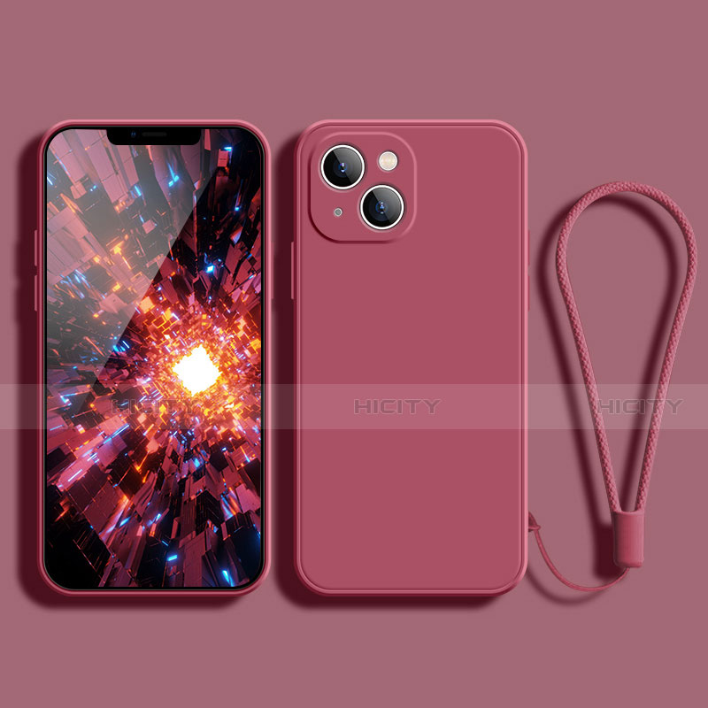 Custodia Silicone Ultra Sottile Morbida 360 Gradi Cover G02 per Apple iPhone 14 Plus Rosso