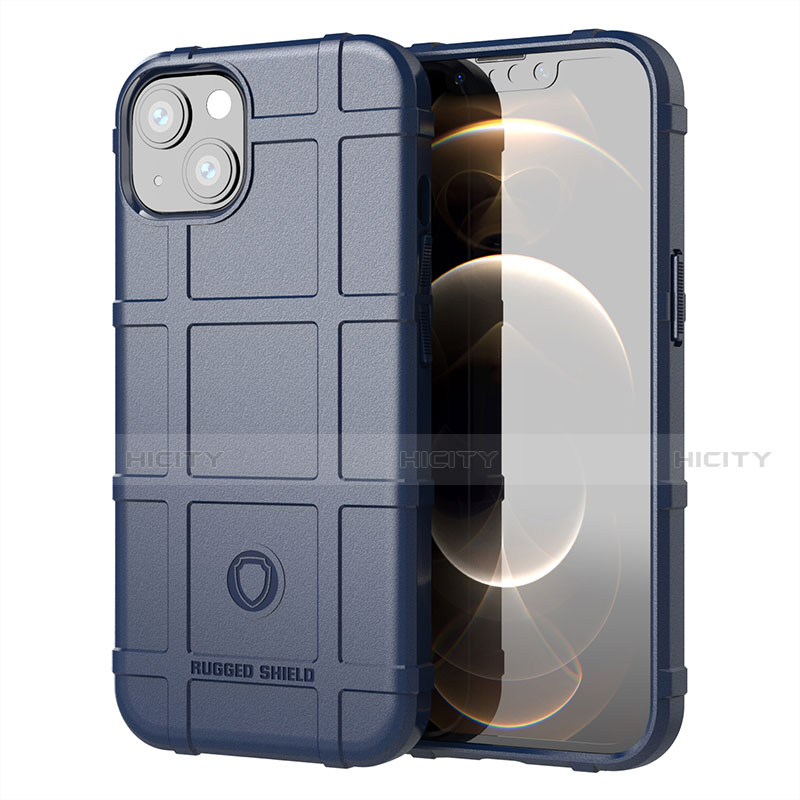 Custodia Silicone Ultra Sottile Morbida 360 Gradi Cover G05 per Apple iPhone 13 Blu