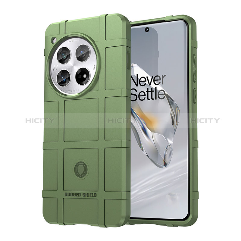 Custodia Silicone Ultra Sottile Morbida 360 Gradi Cover J01S per OnePlus 12 5G Verde