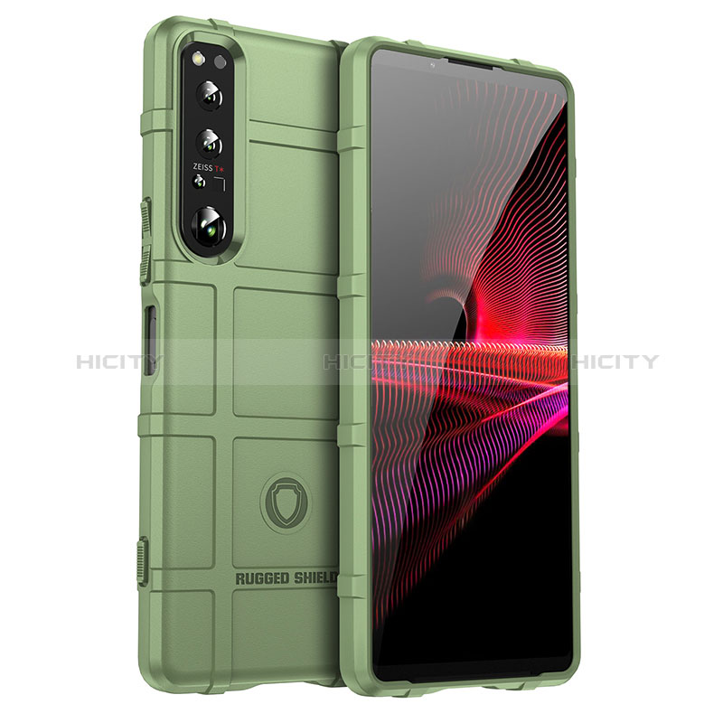 Custodia Silicone Ultra Sottile Morbida 360 Gradi Cover J01S per Sony Xperia 1 IV Verde