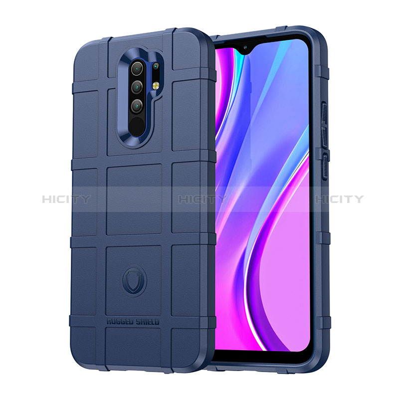 Custodia Silicone Ultra Sottile Morbida 360 Gradi Cover J01S per Xiaomi Redmi 9 Blu