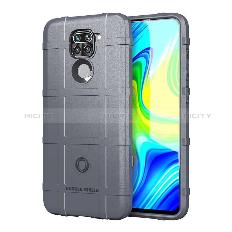 Custodia Silicone Ultra Sottile Morbida 360 Gradi Cover J01S per Xiaomi Redmi Note 9 Grigio