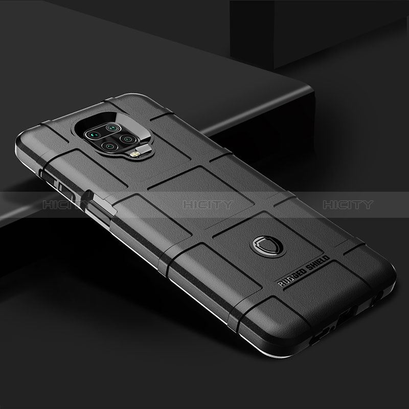 Custodia Silicone Ultra Sottile Morbida 360 Gradi Cover J01S per Xiaomi Redmi Note 9 Pro Nero