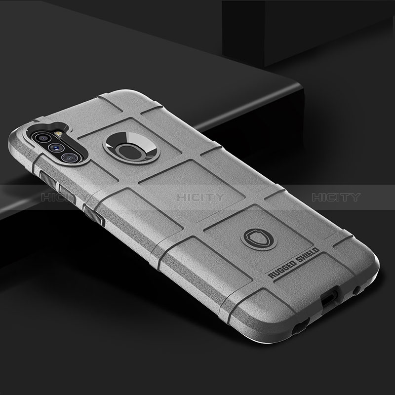 Custodia Silicone Ultra Sottile Morbida 360 Gradi Cover J02S per Samsung Galaxy A11 Grigio