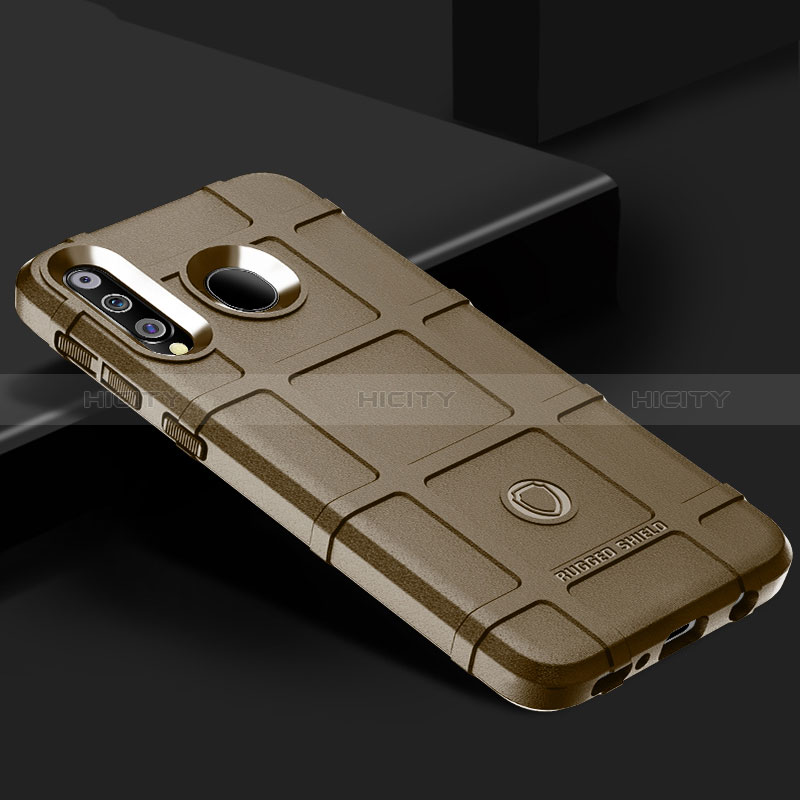 Custodia Silicone Ultra Sottile Morbida 360 Gradi Cover J02S per Samsung Galaxy M30 Marrone