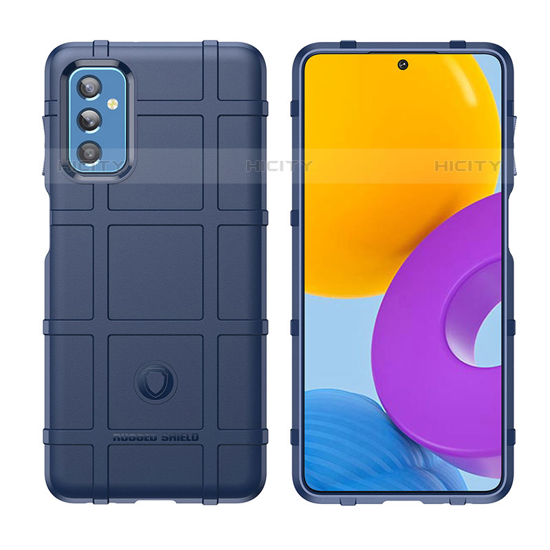 Custodia Silicone Ultra Sottile Morbida 360 Gradi Cover J02S per Samsung Galaxy M52 5G Blu