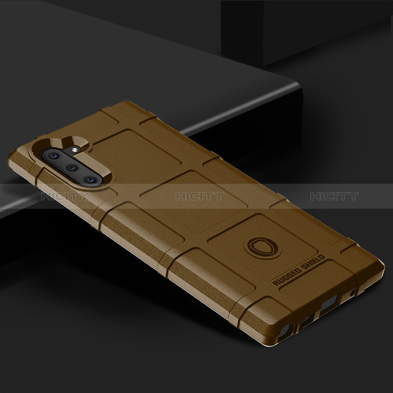 Custodia Silicone Ultra Sottile Morbida 360 Gradi Cover J02S per Samsung Galaxy Note 10 5G Marrone