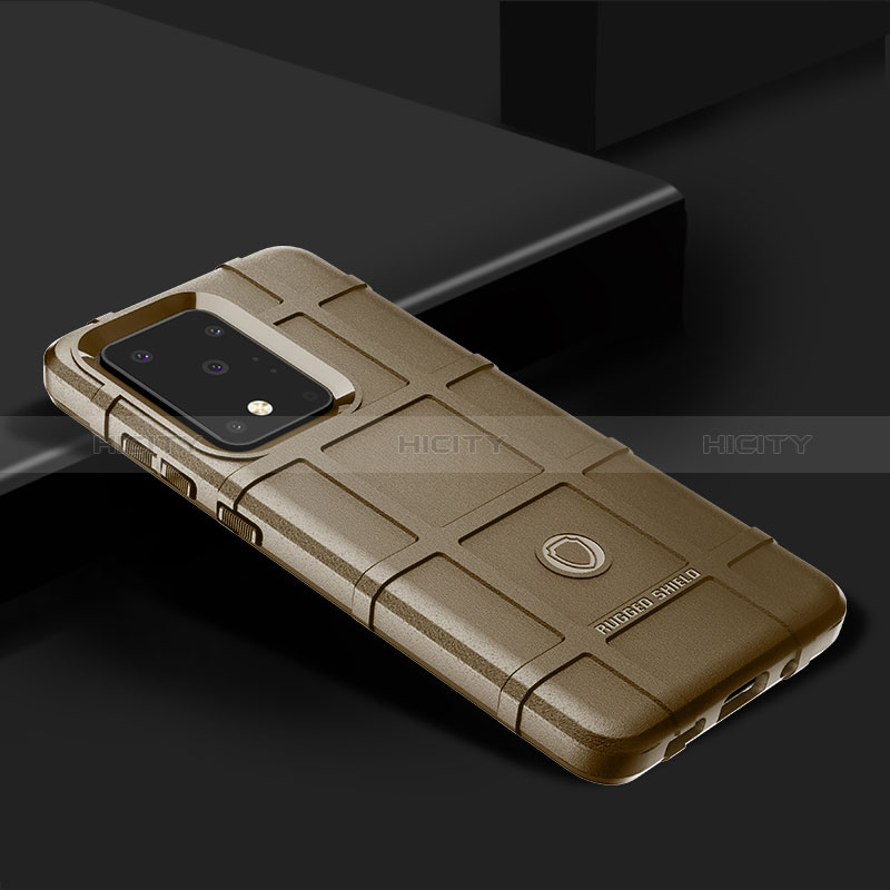 Custodia Silicone Ultra Sottile Morbida 360 Gradi Cover J02S per Samsung Galaxy S20 Ultra 5G Marrone