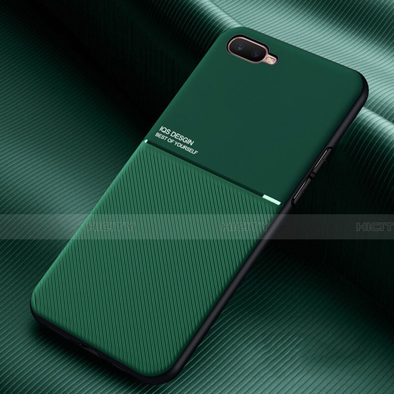 Custodia Silicone Ultra Sottile Morbida 360 Gradi Cover L01 per Oppo K1 Verde