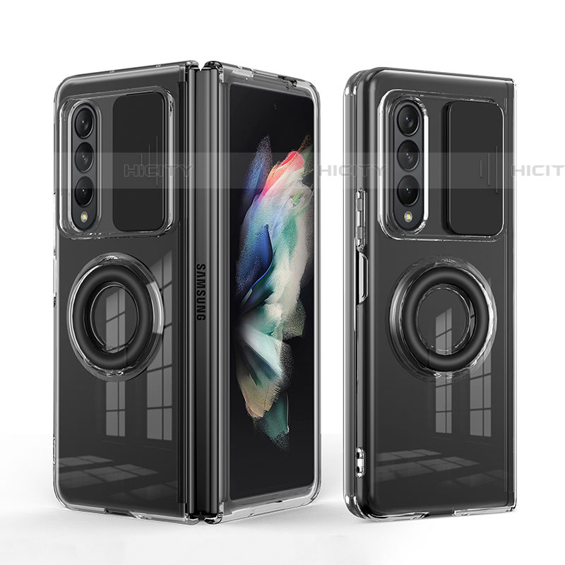 Custodia Silicone Ultra Sottile Morbida 360 Gradi Cover MJ1 per Samsung Galaxy Z Fold4 5G Nero