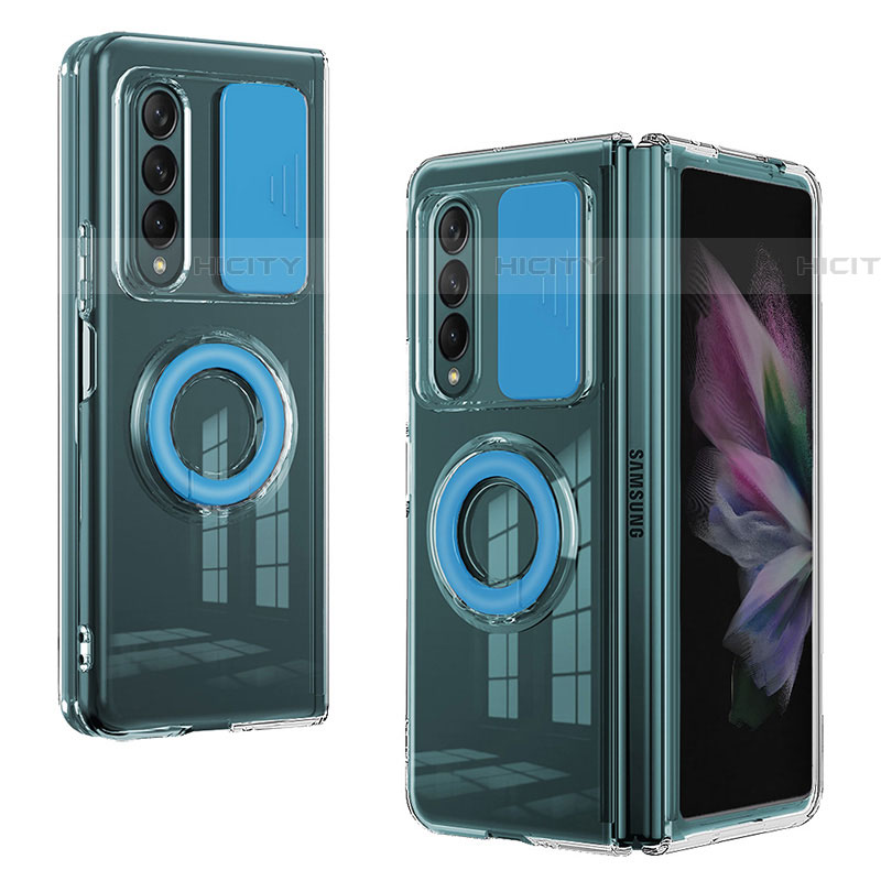 Custodia Silicone Ultra Sottile Morbida 360 Gradi Cover MJ2 per Samsung Galaxy Z Fold4 5G Blu