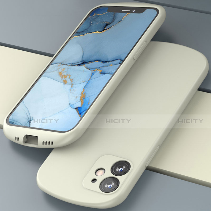 Custodia Silicone Ultra Sottile Morbida 360 Gradi Cover N01 per Apple iPhone 12 Mini Bianco