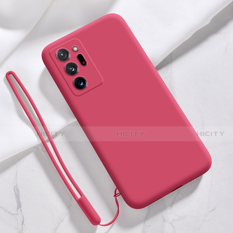 Custodia Silicone Ultra Sottile Morbida 360 Gradi Cover N03 per Samsung Galaxy Note 20 Ultra 5G Rosso Rosa