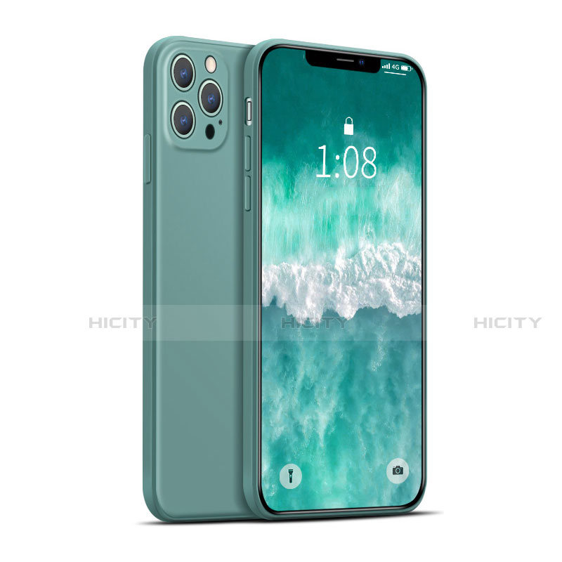 Custodia Silicone Ultra Sottile Morbida 360 Gradi Cover per Apple iPhone 12 Pro Verde