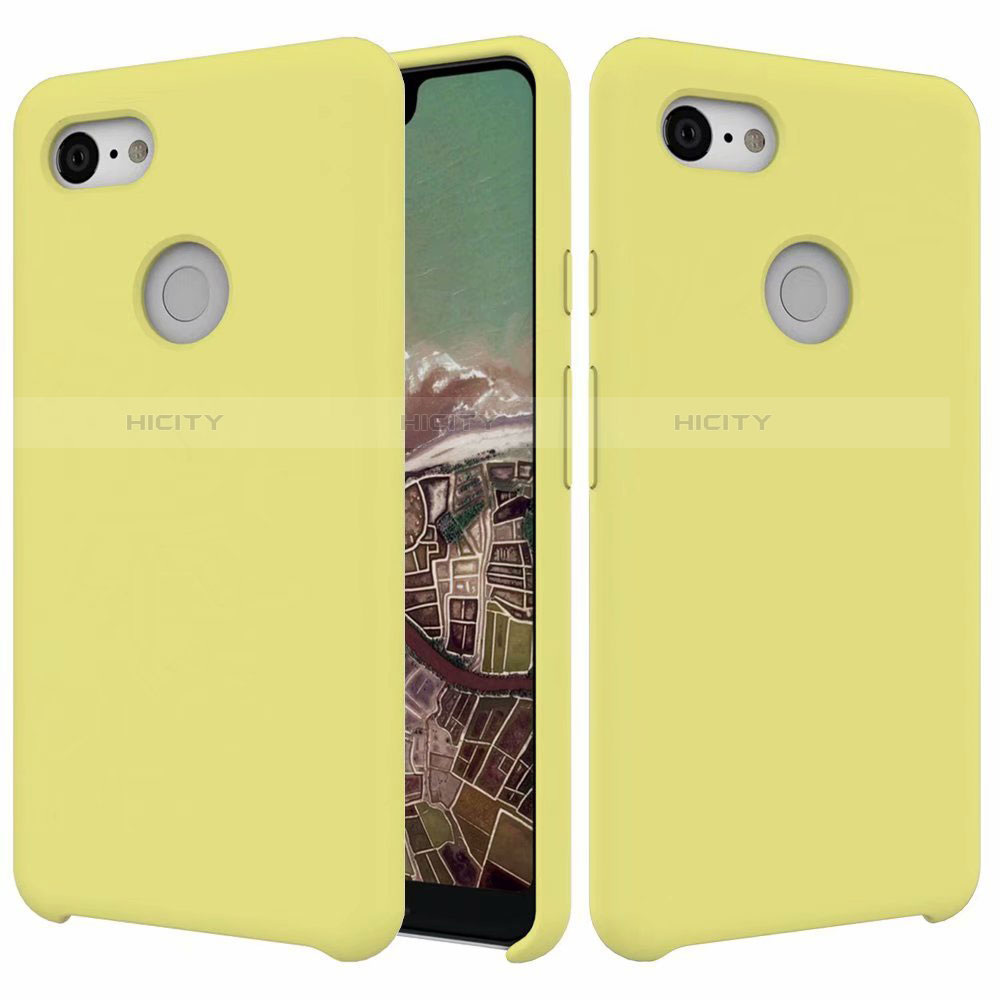 Custodia Silicone Ultra Sottile Morbida 360 Gradi Cover per Google Pixel 3 XL Giallo