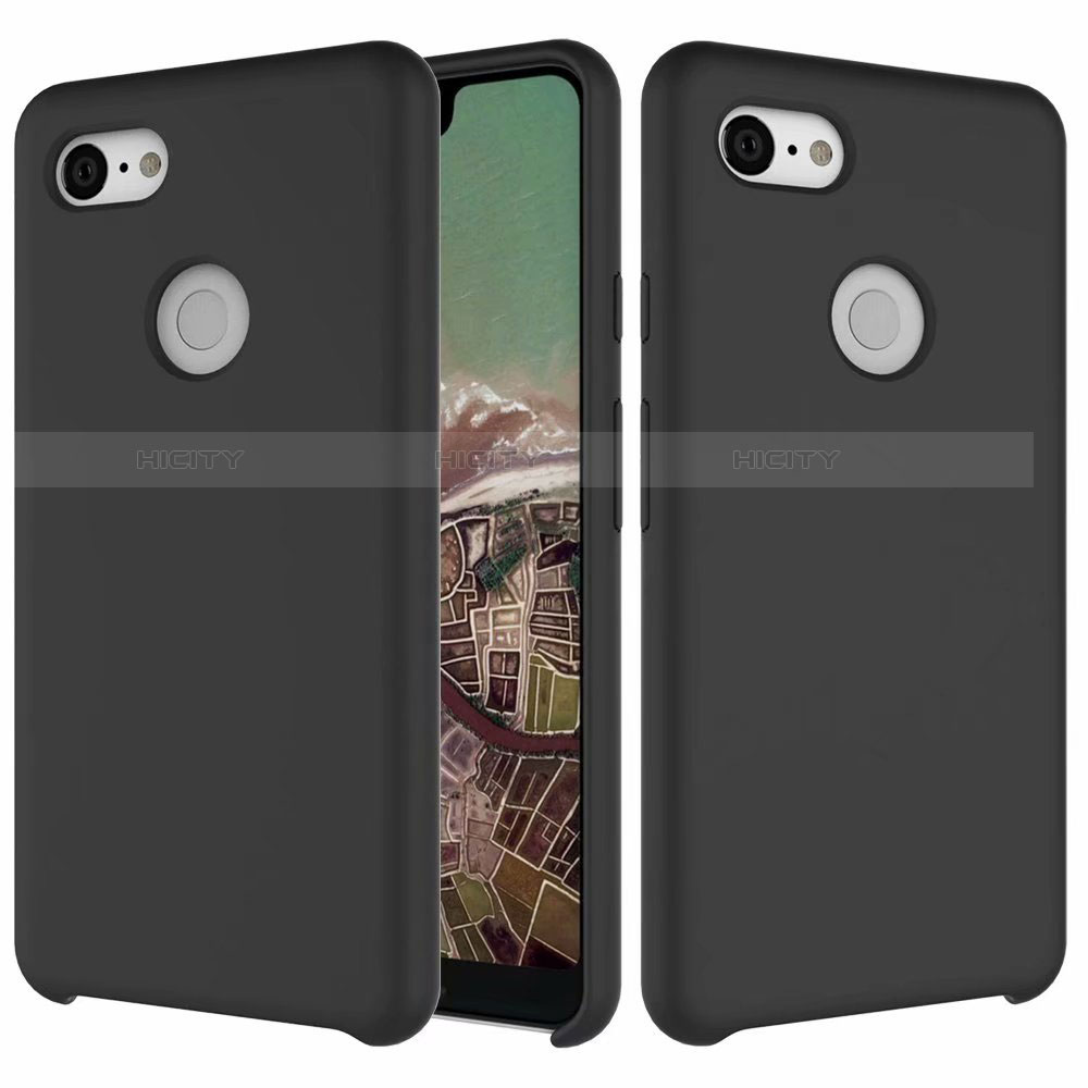 Custodia Silicone Ultra Sottile Morbida 360 Gradi Cover per Google Pixel 3 XL Nero