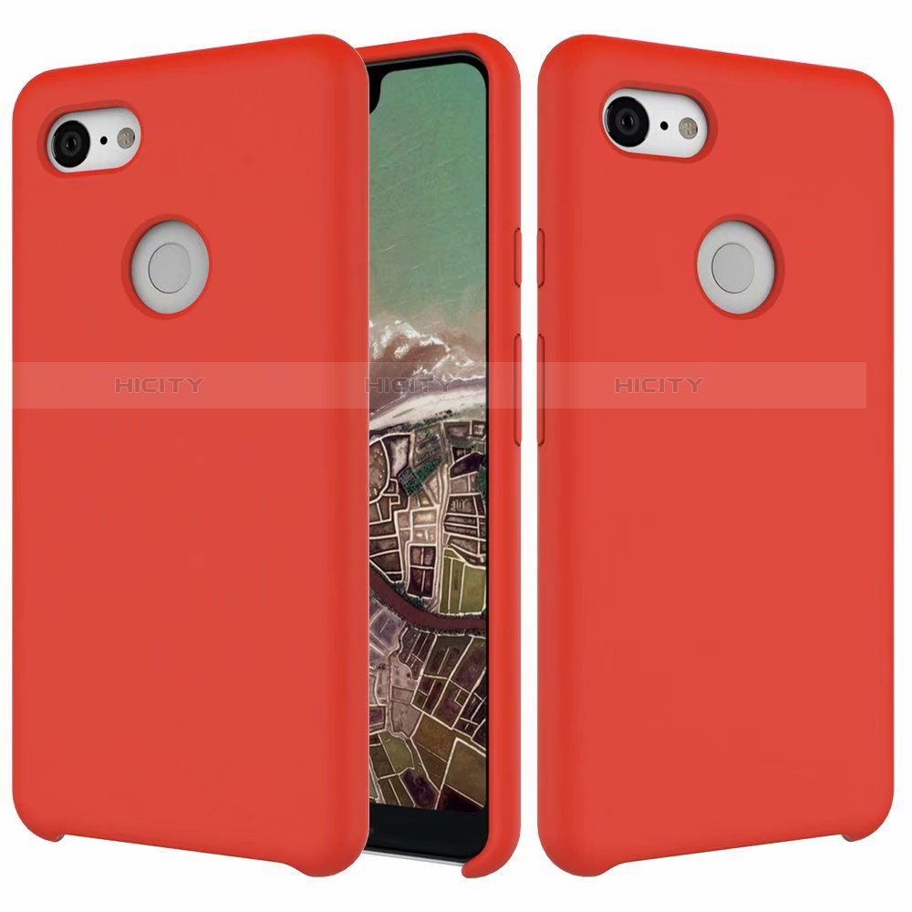 Custodia Silicone Ultra Sottile Morbida 360 Gradi Cover per Google Pixel 3 XL Rosso