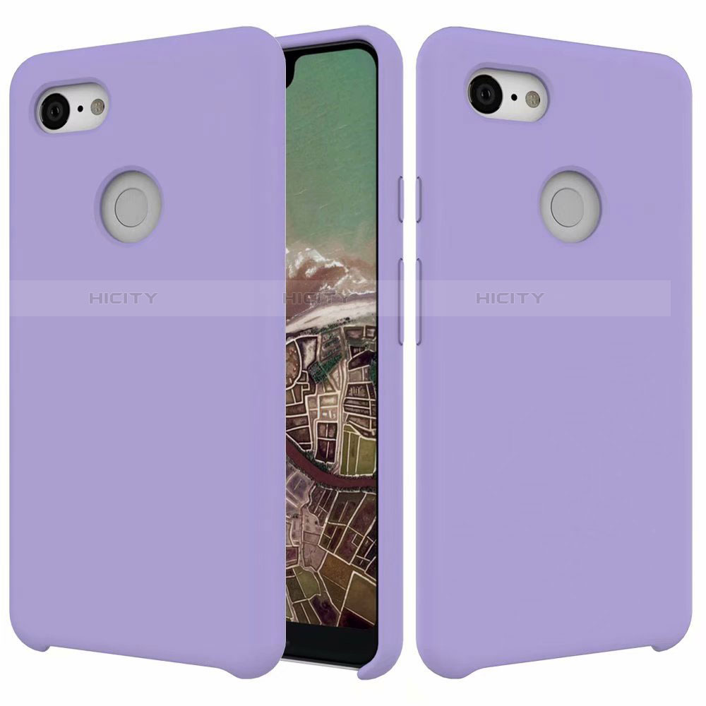 Custodia Silicone Ultra Sottile Morbida 360 Gradi Cover per Google Pixel 3 XL Viola