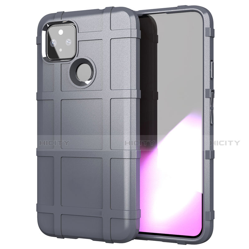 Custodia Silicone Ultra Sottile Morbida 360 Gradi Cover per Google Pixel 4a 5G Grigio