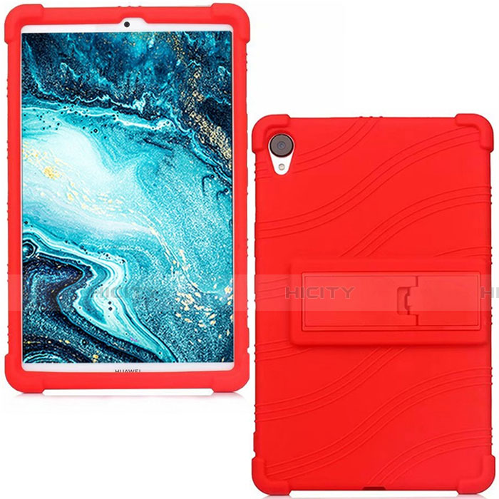 Custodia Silicone Ultra Sottile Morbida 360 Gradi Cover per Huawei MediaPad M6 8.4 Rosso