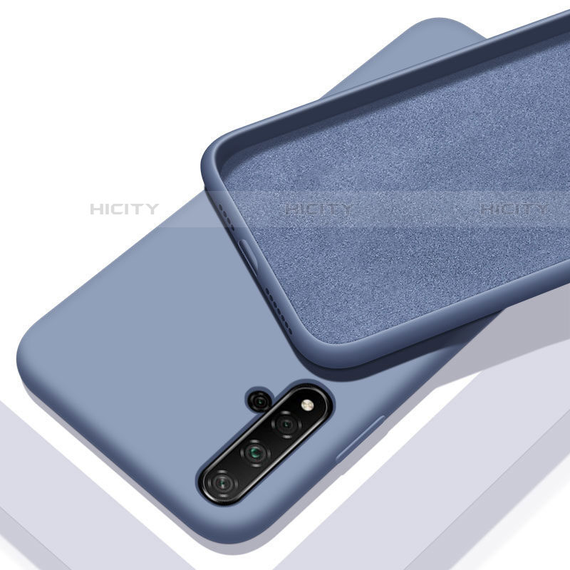 Custodia Silicone Ultra Sottile Morbida 360 Gradi Cover per Huawei Nova 5T Cielo Blu