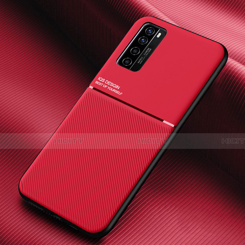 Custodia Silicone Ultra Sottile Morbida 360 Gradi Cover per Huawei Nova 7 5G Rosso