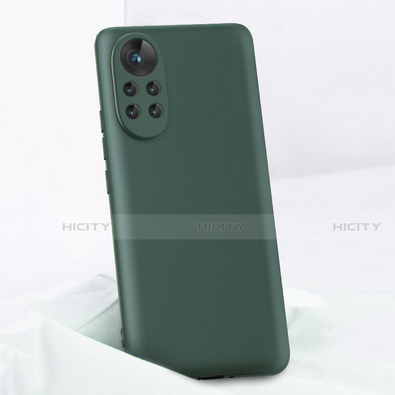 Custodia Silicone Ultra Sottile Morbida 360 Gradi Cover per Huawei Nova 8 Pro 5G Verde Notte
