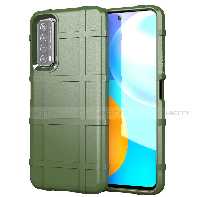 Custodia Silicone Ultra Sottile Morbida 360 Gradi Cover per Huawei Y7a Verde Militare